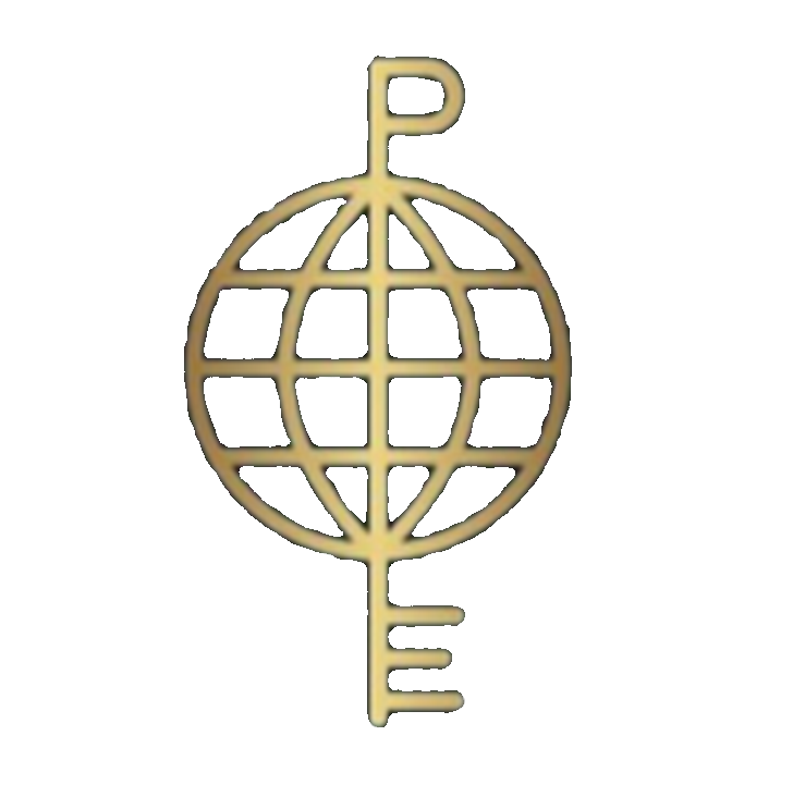 The Elite Passport globe and monogram emblem